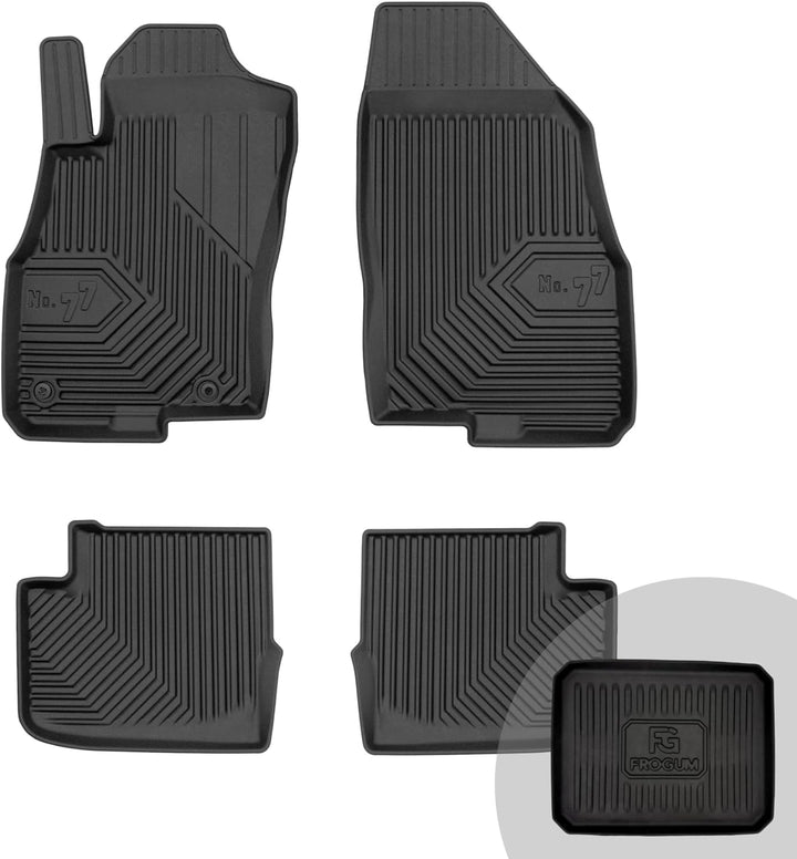 FROGUM No.77 Gummimatten Ganzjahresset von Auto Fussmatten Autofussmatten für FIAT Punto EVO 2009-20