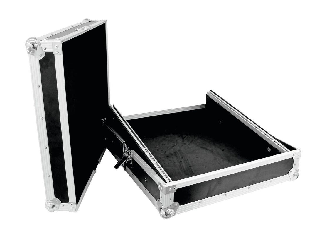 ROADINGER Mixer-Case Profi MCB-19, schräg, sw, 12HE | Flightcase für 483-mm-Geräte (19")