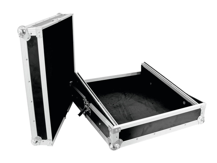 ROADINGER Mixer-Case Profi MCB-19, schräg, sw, 12HE | Flightcase für 483-mm-Geräte (19")