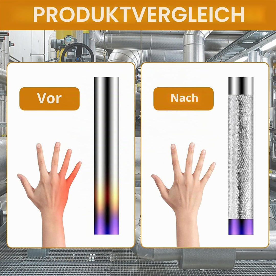 Aluminisierte Hitzeschutzmatte,Hitzeschutzmatte Selbstklebend Kleberücken Aluminium Glasfaser Blatt,