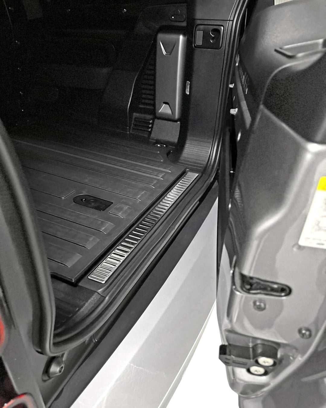 RECAMBO Ladekantenschutz Edelstahl kompatibel für Land Rover Defender | L663 | BJ ab 2020 - Hochglan