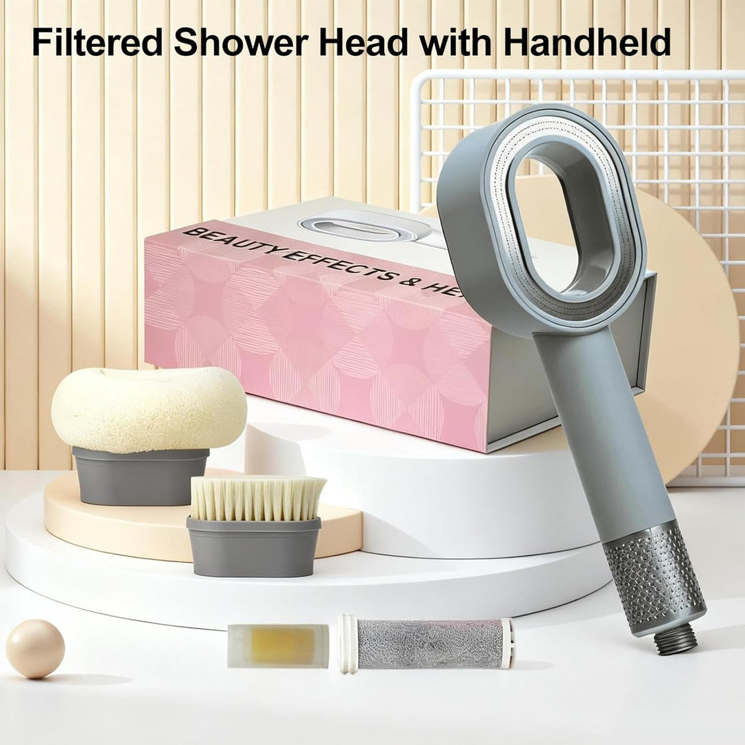 Filtersonic Duschkopf 3 in 1 Hochdruck Duschkopf mit Filter Kalkfilter Druckerhöhend Duschkopf mit S