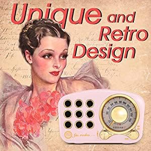 Radio Feegar Retro Bluetooth Lautsprecher,Vintage FM Radio mit altmodischem klassischem Stil,Starke