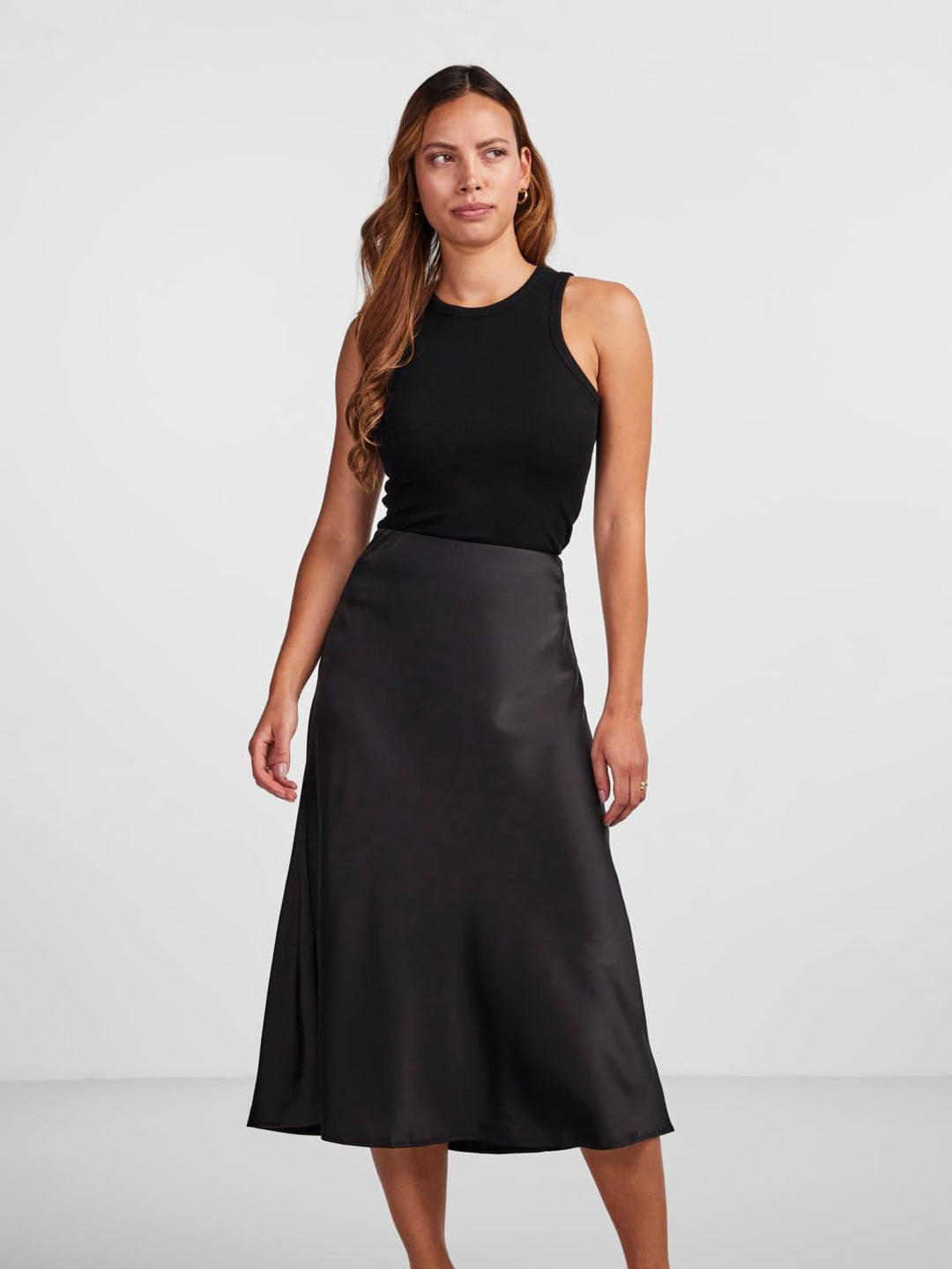 YAS Damen Yaspella Hw Midi Skirt S. Noos Rock XS Schwarz, XS Schwarz