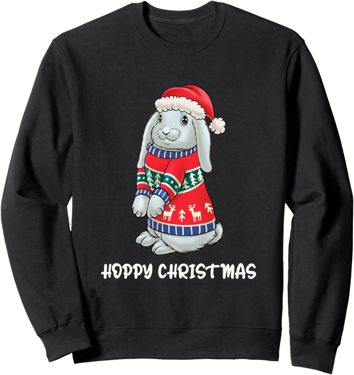 Hoppy Christmas Bunny Weihnachtspullover Hase Sweatshirt