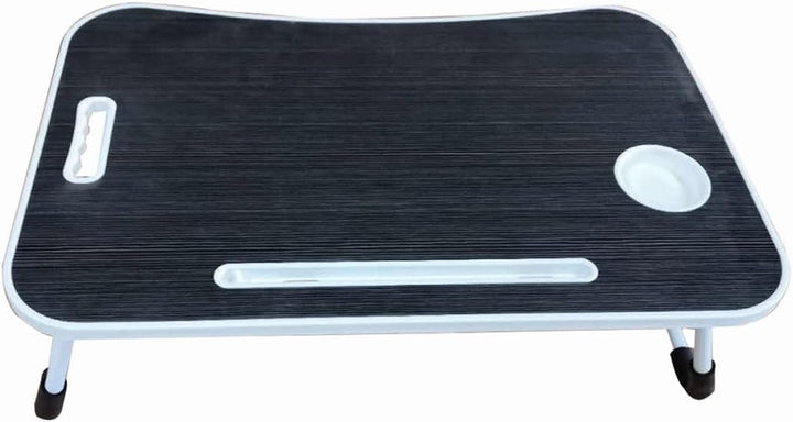 PrimoLiving klappbarer Laptoptisch mit Tassenhalterung - Handy-/Tabletschlitz Laptop Tisch für Couch