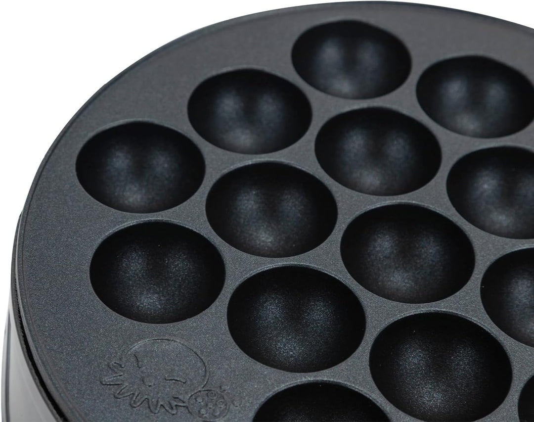 Elektrische Takoyaki‑Maker 750W 240V mit 18 Vertiefungen,0‑240°C Überhitzungsschutz lebensmittelecht