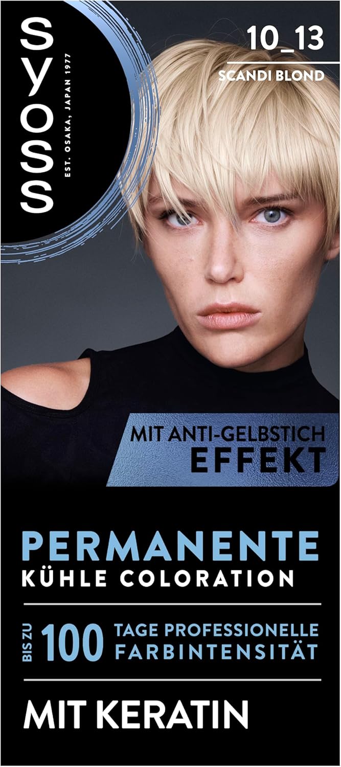 SYOSS Coloration 10_13 Scandi Blond (3 x 115 ml), permanente Coloration mit Keratin verleiht einen k