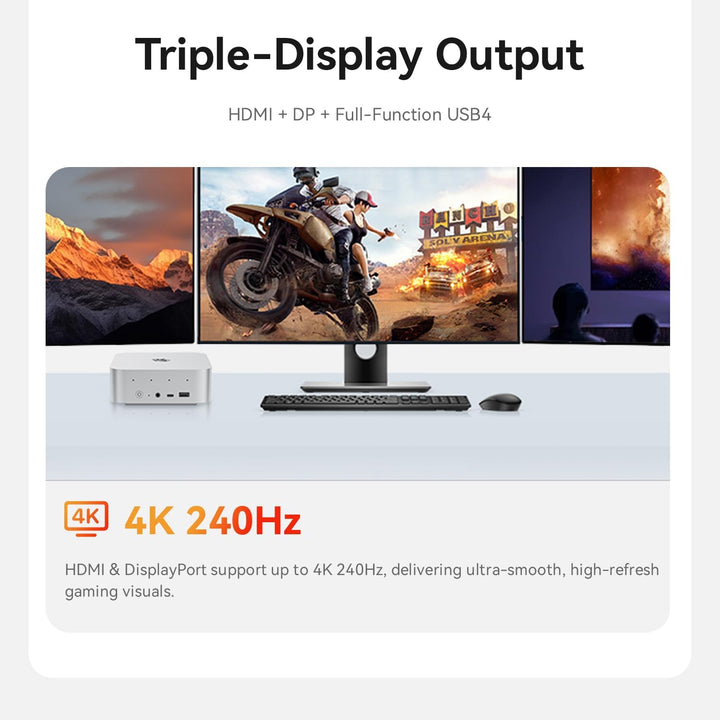 Beelink SER9 Pro Mini PC, AMD Ryzen 7 H255(8C/16T bis zu 4.9 GHz), 32GB LPDDR5X 1TB PCIe4.0 SSD, Min