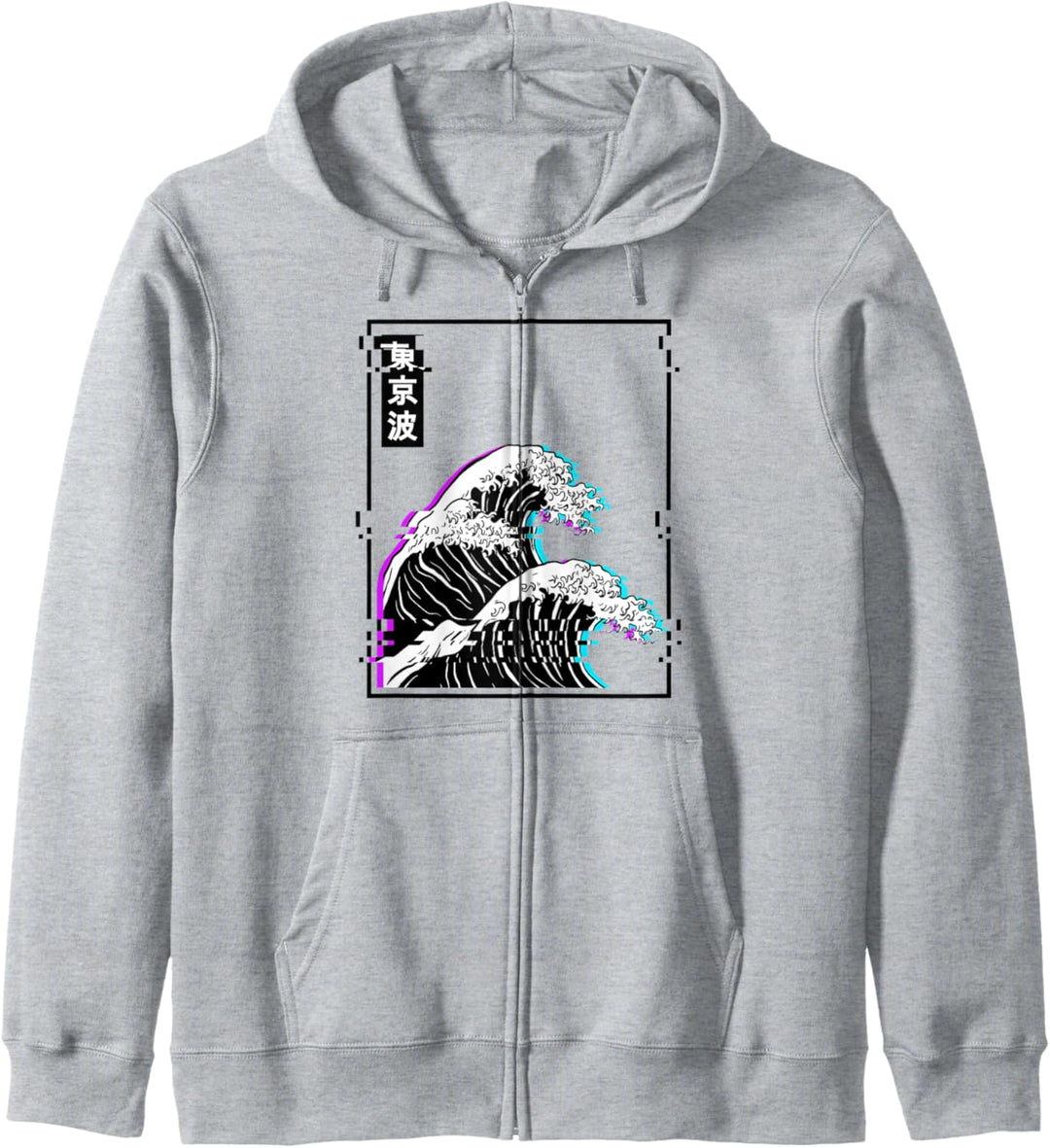 Japanische Welle Glitch Pastel Goth Art Vaporwave Aesthetic Kapuzenjacke