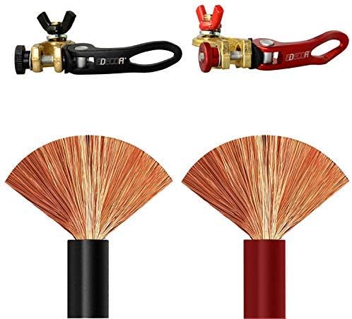 EDECOA Batteriekabel 25mm2 1.5m Stellen Sie 2 Positive und Negative Kabel EIN - 100% OFC Kupfer Batt