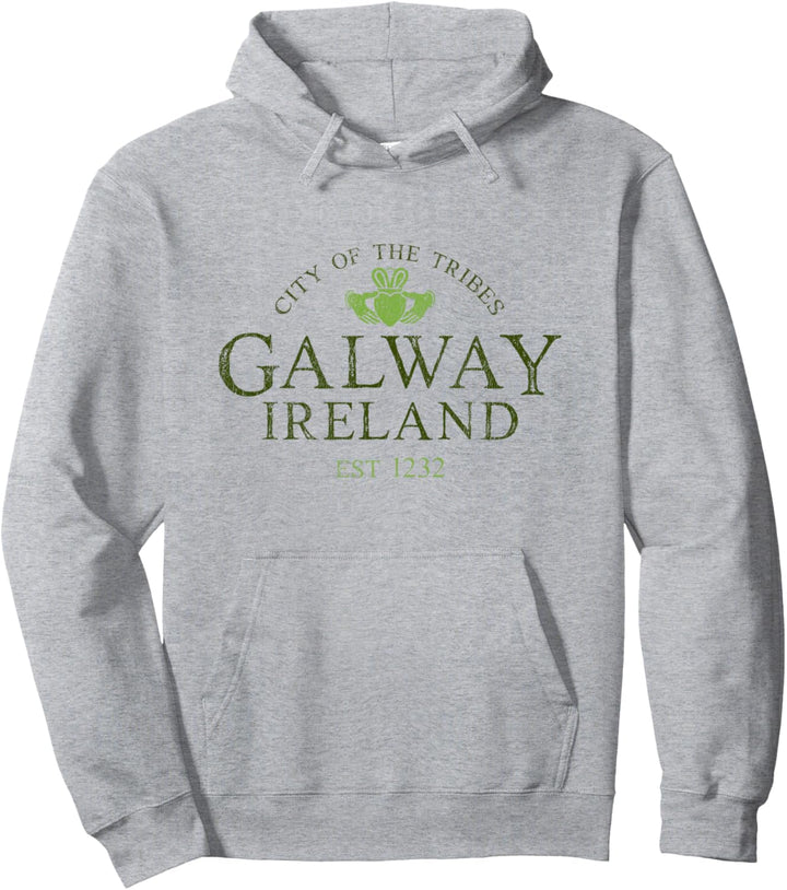 Vintage Irish Souvenir Gifts: Claddagh Galway Ireland Pullover Hoodie