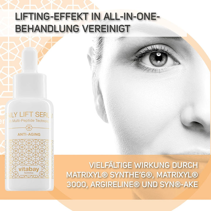 Vitabay Daily Lift Serum 50 ml • Mit Multi-Peptid Technologie für starken Lifting- und Anti-Aging Ef