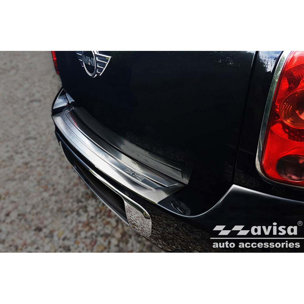 Avisa Edelstahl Heckstossstangenschutz kompatibel mit Mini Countryman R60 2010-2014 'British Flag'