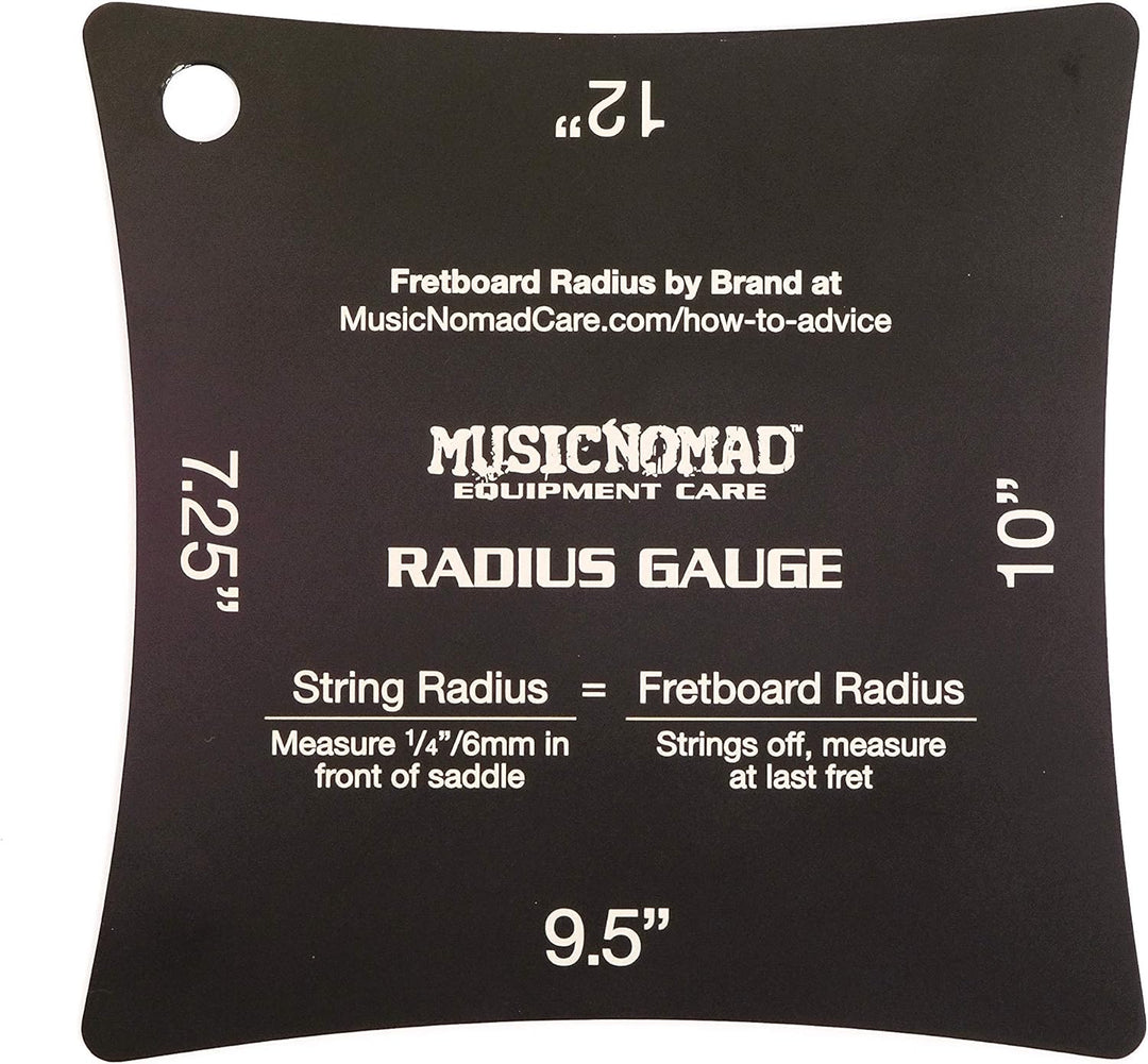MusicNomad MN603 Precision Fretboard and String Radius Gauge Tool - 2 pc. Set