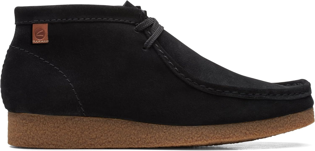 Clarks Herren Shacre Stiefel Stiefelette 42 EU Schwarze Velourslederoptik, 42 EU Schwarze Veloursled