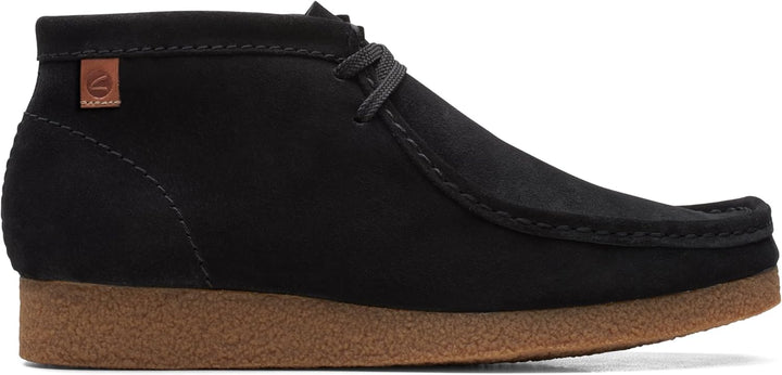Clarks Herren Shacre Stiefel Stiefelette 42 EU Schwarze Velourslederoptik, 42 EU Schwarze Veloursled