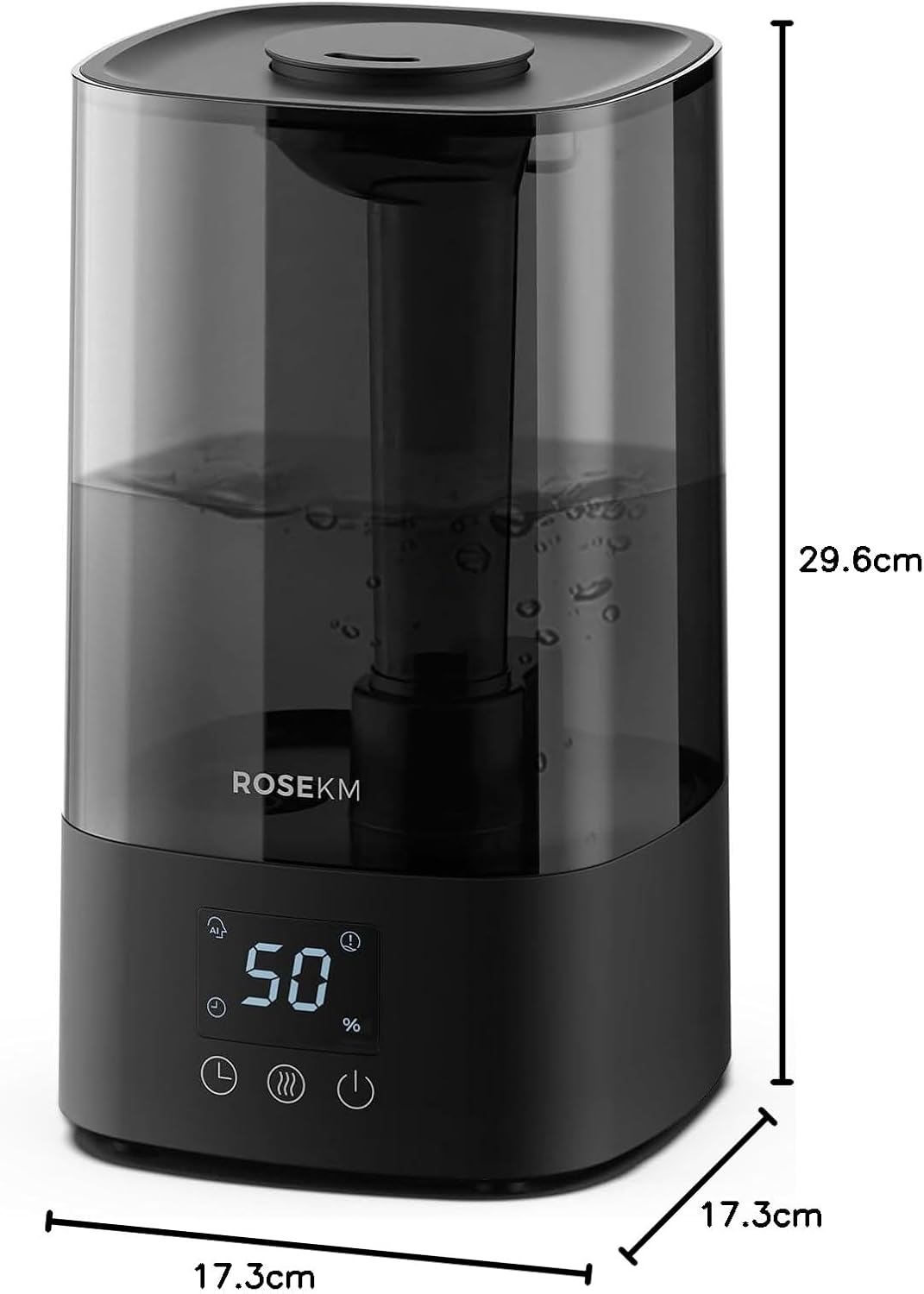 Automatischer Luftbefeuchter für Schlafzimmer & grosse Räume, 4,5L Kaltnebel-Befeuchter mit Timer &