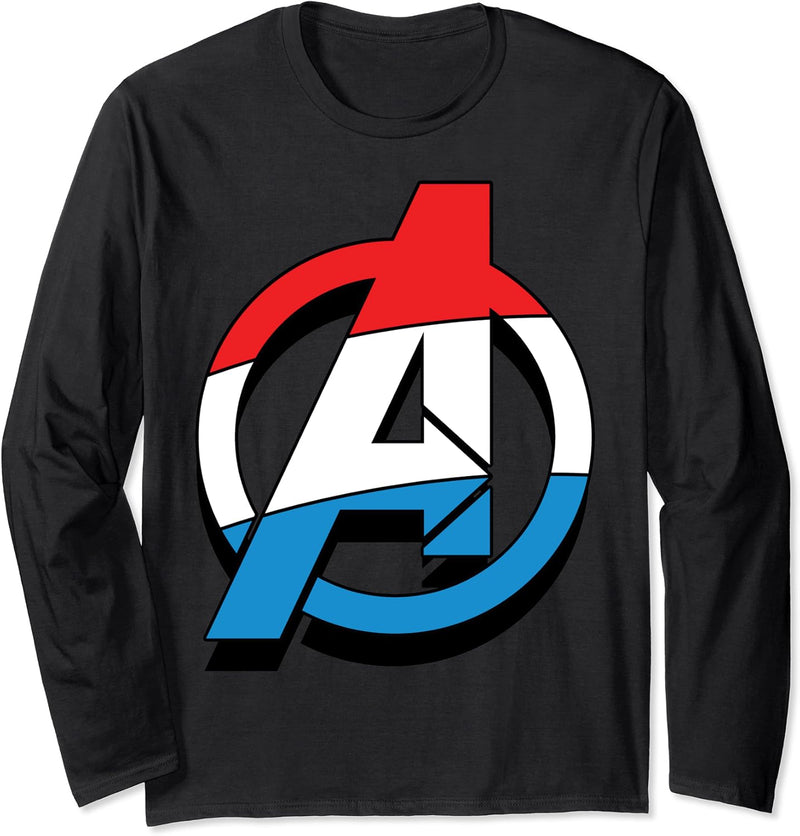 Marvel Avengers Patriotic Chest Logo Langarmshirt