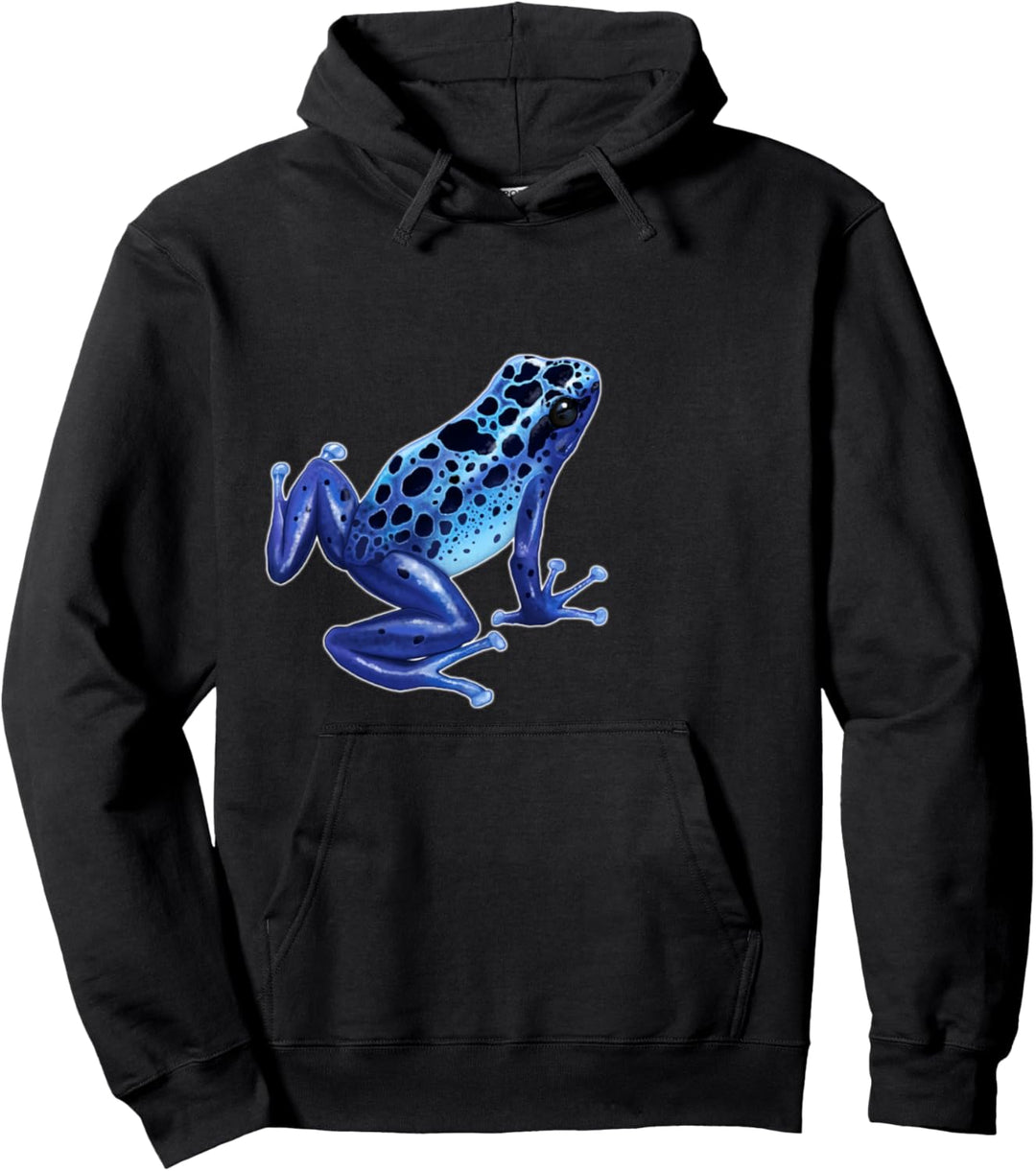 Pfeilgiftfrosch - Blau - Amphibie - Ich liebe Frösche Pullover Hoodie