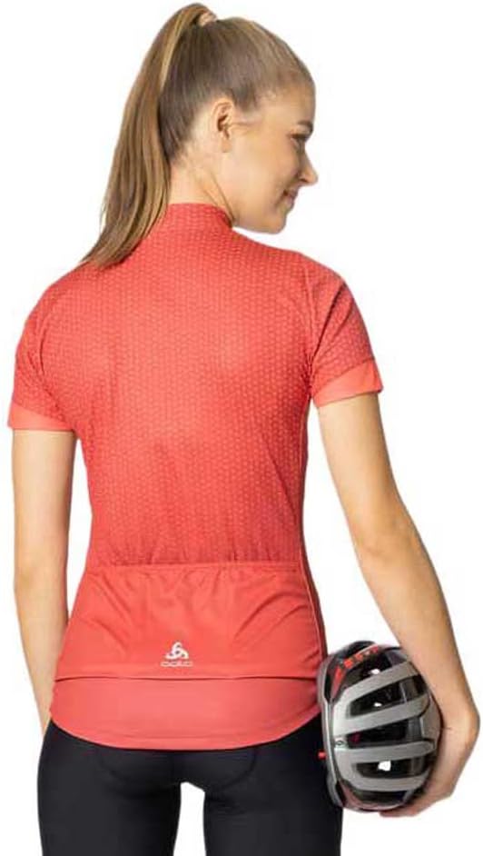 Odlo Damen Essentials_411951 Radtrikot mit Reissverschluss (1er Pack) L American Beauty - Cayenne, L