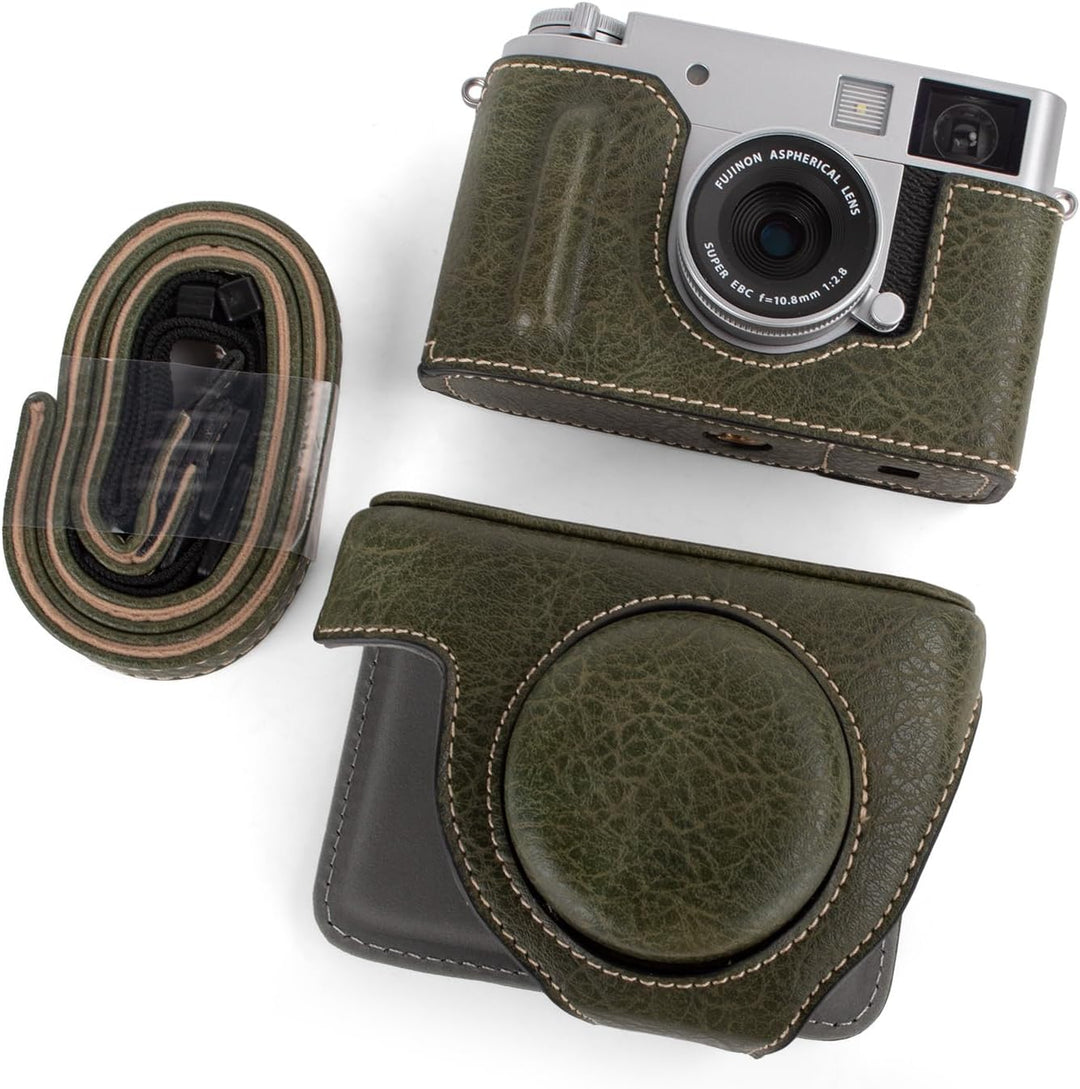 Rieibi x-Half/X-HF1 Case PU Leder Kameratasche für Fujifilm X Half Mirrorless Kamera Schutzhülle mit