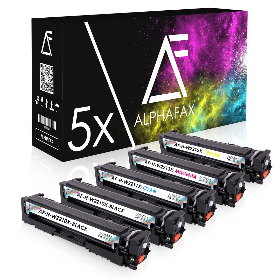 5 Toner kompatibel mit HP W2210X W2211X W2212X W2213X 207X für Color Laserjet Pro M255dw M255nw MFP