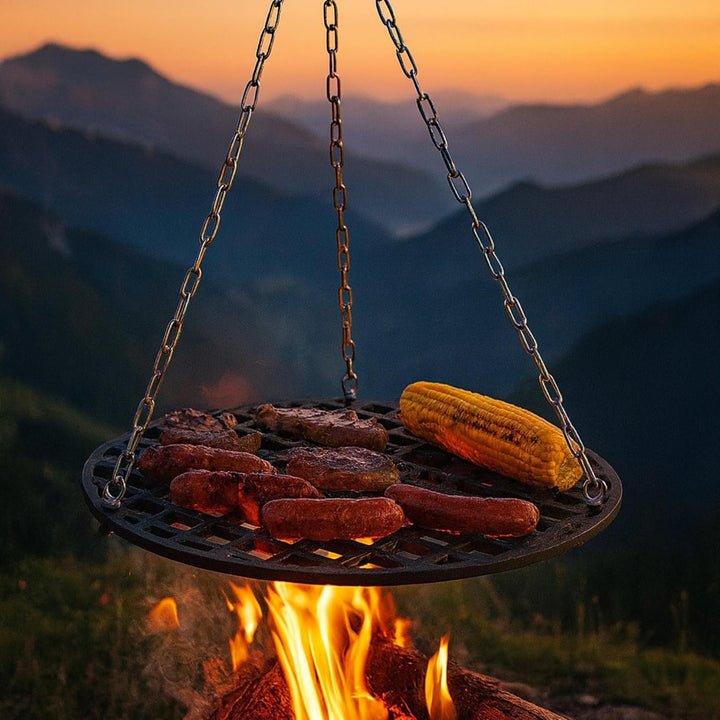 BBQ-Toro Gusseisen Grillrost rund Ø 54 cm | bereits eingebrannt - preseasoned | Outdoor Rost, Grillr