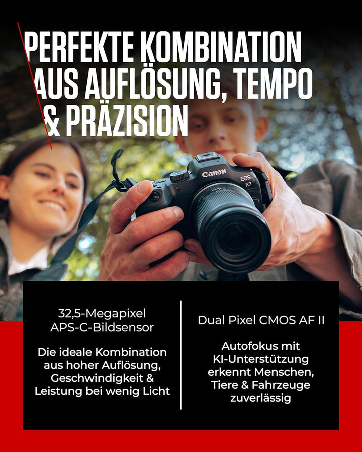 Canon EOS R7 Kamera spiegellose Camera + RF-S 18-150mm F3.5-6.3 is STM Objektiv (DSLR Upgrade, Hybri