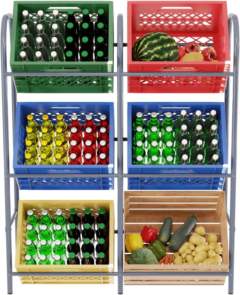 TroniTechnik® Getränkekistenregal 6 Kisten Getränkeregal Kistenregal 6 Kästen Bierkastenständer Getr