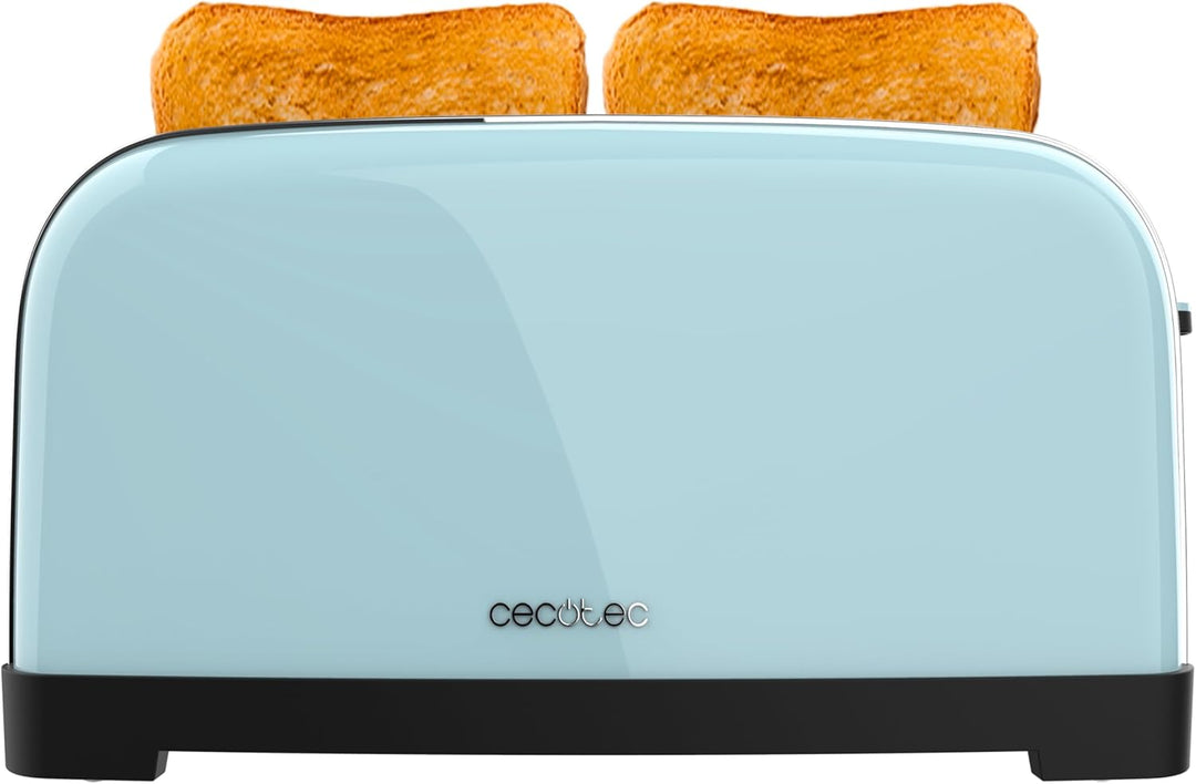 Cecotec Vertikaler Toaster mit 2 langen Schlitzen Toastin' Time 1500 Blau. 1500 W, 4 Brotscheiben, 3