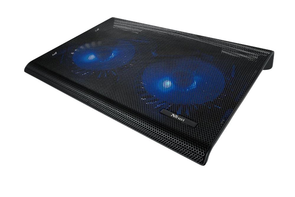 Trust Azul Laptop-Kühlständer für 17,3 Zoll Laptops, Blaue Beleuchtung, USB-Betrieb Laptop-Kühler St
