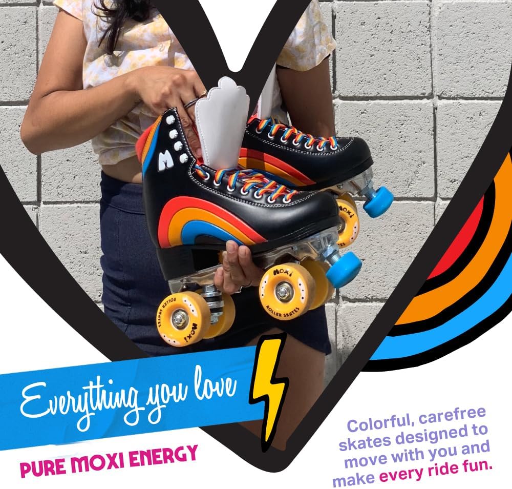 Moxi Skates – Regenbogenreiter – Lustige und modische Rollschuhe für Damen