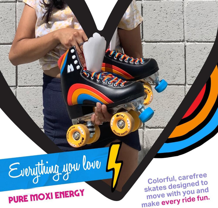 Moxi Skates – Regenbogenreiter – Lustige und modische Rollschuhe für Damen