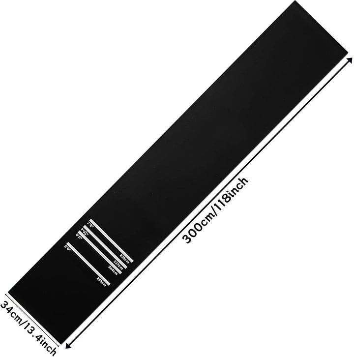 Dart Teppich für Steeldart, 34X300CM Kristallvelours Dartmatte für Teppichböden, rutschfeste Darttep