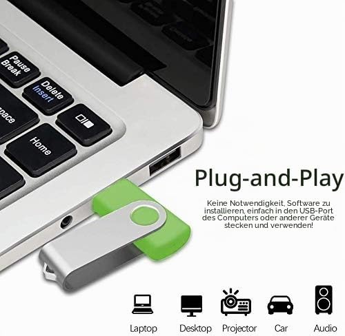 USB 2.0 Stick 2GB 10er Pack USB Flash Laufwerke Grün Swivel Pen Drive 2 GB 10 Stück Memory Sticks Th
