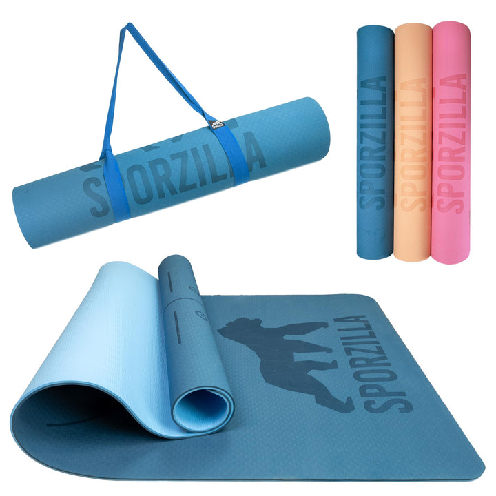 Premium XL Fitnessmatte, Yogamatte, extra breit 80 cm, 8 mm stark, rutschfest & schadstofffrei, mit