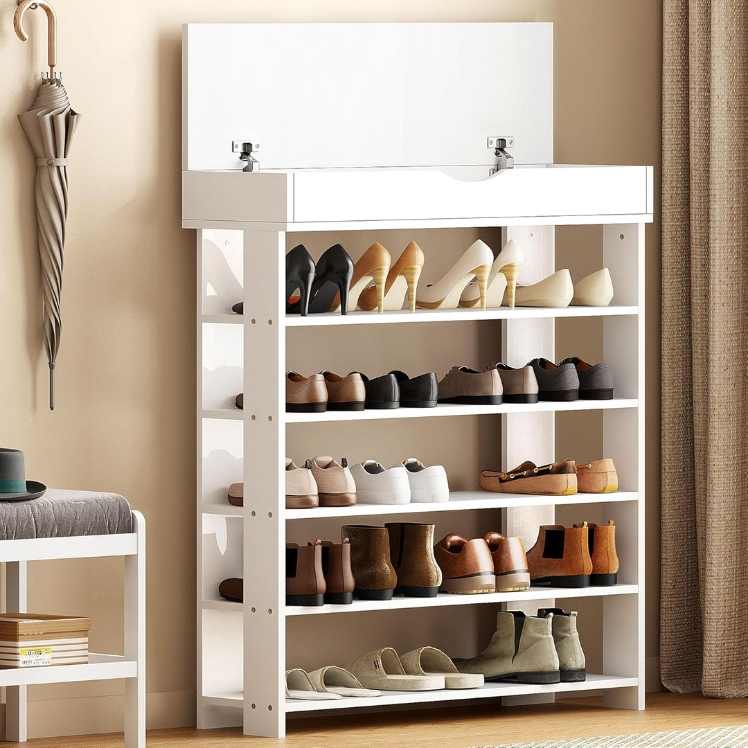 sogesfurniture Holz Schuhregal 5 Ebenen Schuhschrank Schuhablage Standregal Schuhständer für 20 Paar