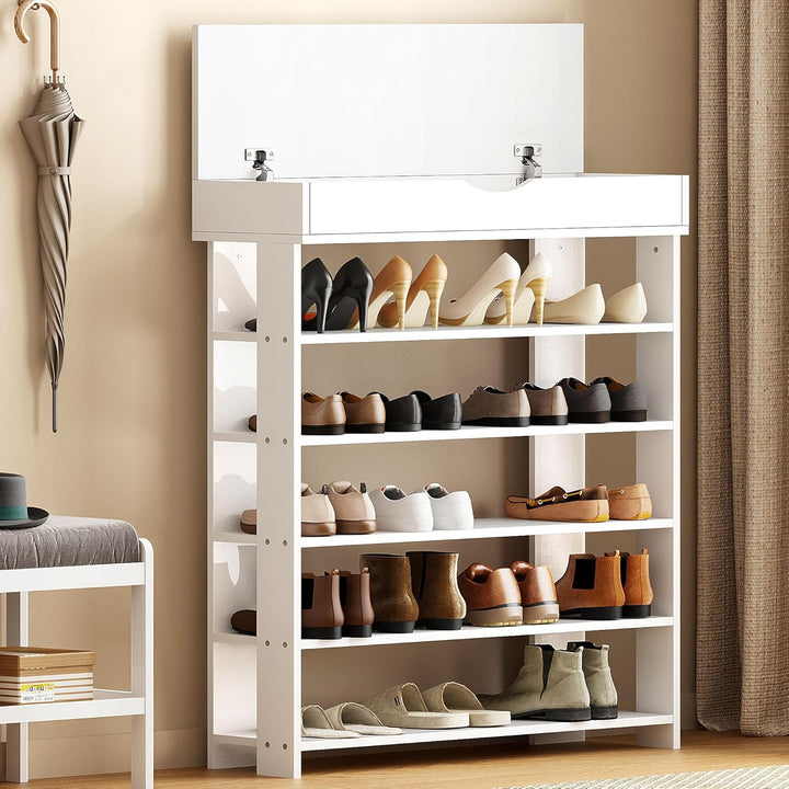 sogesfurniture Holz Schuhregal 5 Ebenen Schuhschrank Schuhablage Standregal Schuhständer für 20 Paar