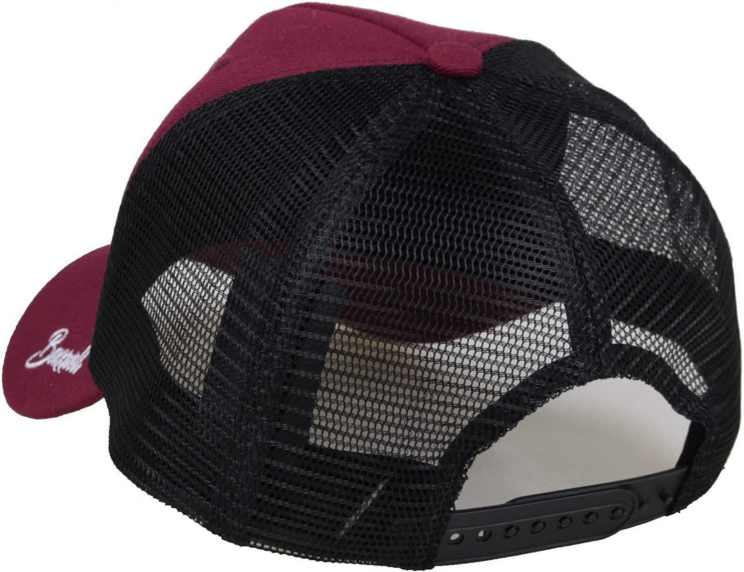 Bexxwell Trucker Cap rot/schwarz mit Kreuz-Patch (optimale Passform, Kappe, red, Black, Truckercap,