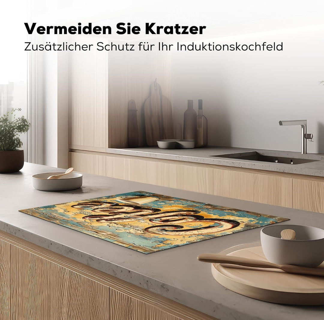 KitchenYeah© Herdabdeckplatte Einteilig Küche Herdabdeckung Induktionsfeld Ceranfeld Herdabdeckplatt