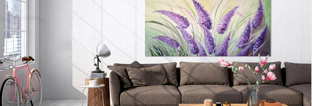 Monica Mirafiori I 100% HANDGEMALT I Gemälde Blumen 100x50cm | Gemälde Handgemalt | Acrylgemälde | S