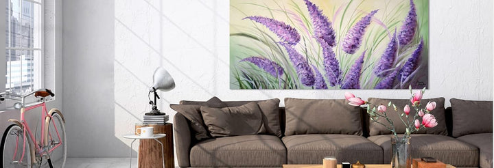 Monica Mirafiori I 100% HANDGEMALT I Gemälde Blumen 100x50cm | Gemälde Handgemalt | Acrylgemälde | S