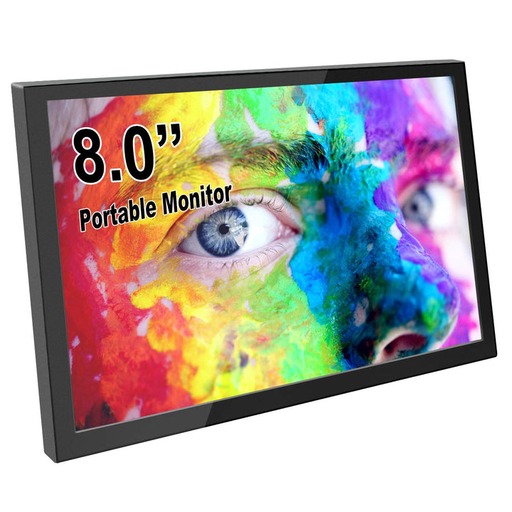 ELECROW Mini Monitor, 8 Zoll IPS Bildschirm for Raspberry Pi Display Externes Screem mit HD-Auflösun