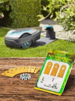 ONVAYA XXL Ersatzmesser für Mähroboter | 9x Titan Messer | 43 mm Länge | 0,75 mm | Zubehör für Husqv