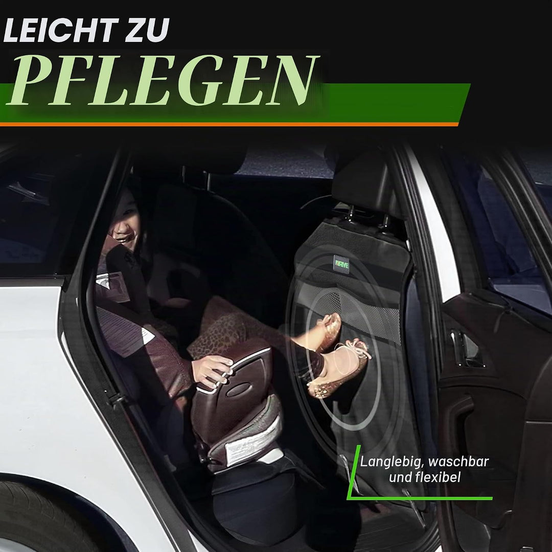Drive Auto Products Autositzschutz für Baby mit Hundedecke 2er Pack Schwarz Packung mit 2 Stück Schw