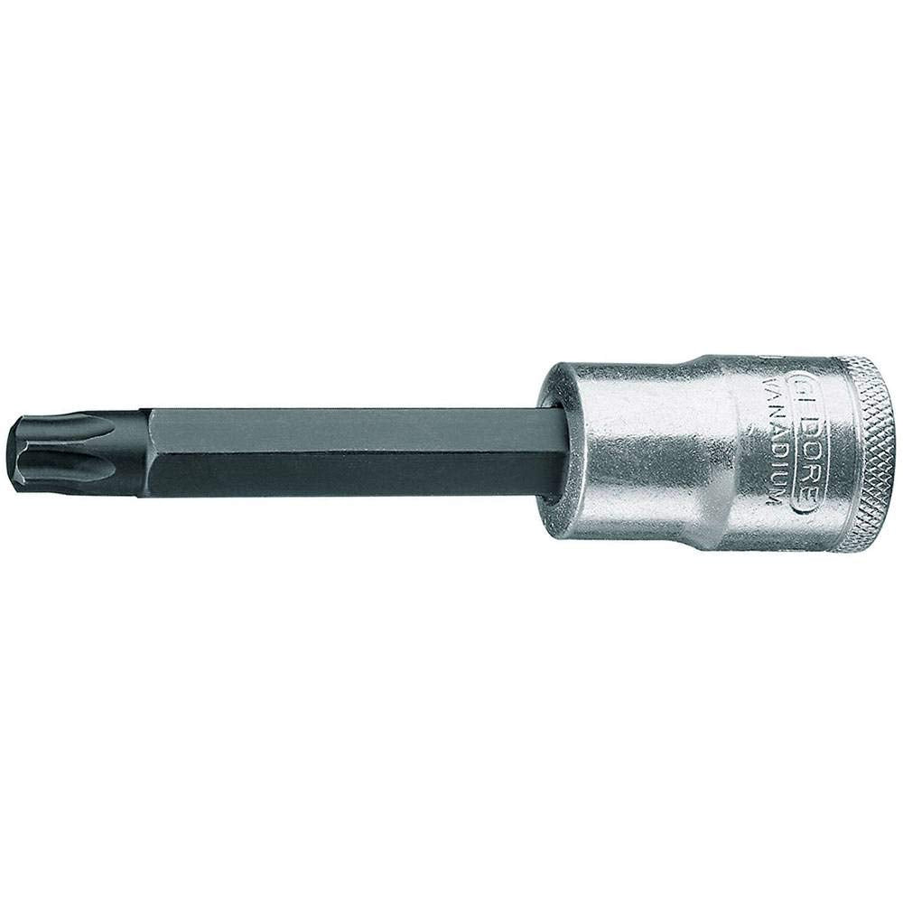 GEDORE Schraubendrehereinsatz 1/2 Zoll lang Innen-TORX T25, 1 Stück, ITX 19 L T25-100, T25