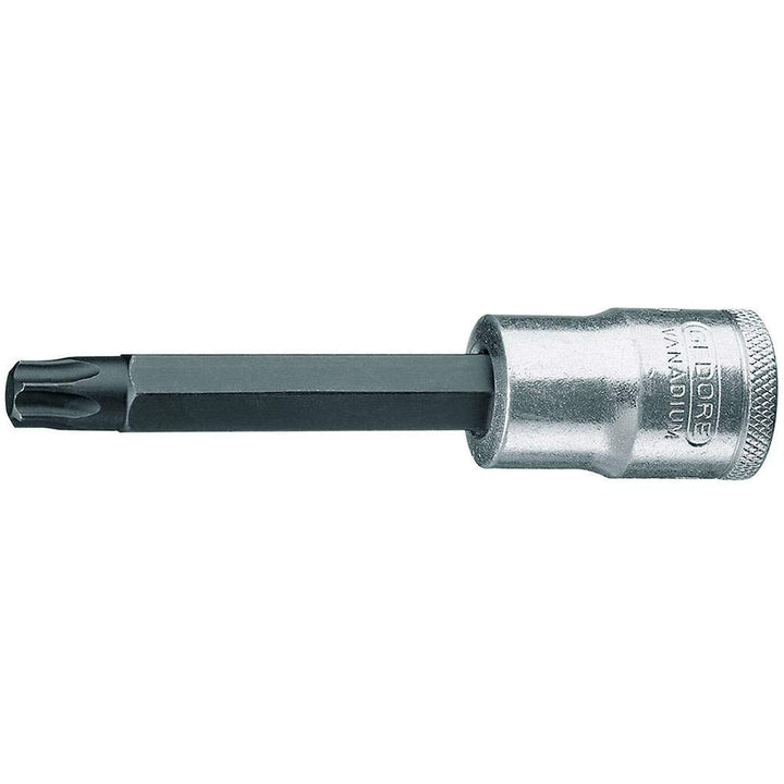 GEDORE Schraubendrehereinsatz 1/2 Zoll lang Innen-TORX T25, 1 Stück, ITX 19 L T25-100, T25