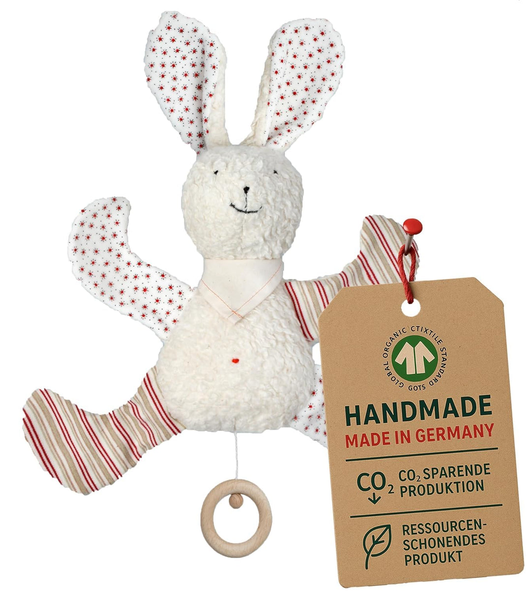 Efie Spieluhr Hase, kontrolliert biologischer Anbau, 100 %E Made in Germany Melodie:Schlaf Kindchen