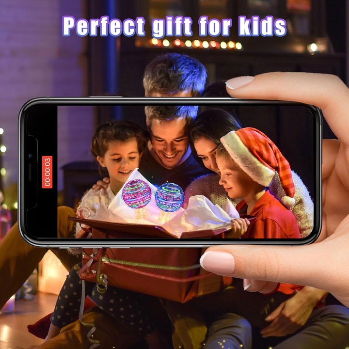 XINHOME Fliegender Ball, Flying Ball mit Led-Beleuchtung, Fliegender Ball Drohne Flying Orb Ball Hov